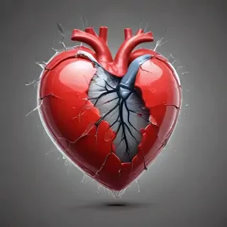 transparent broken heart