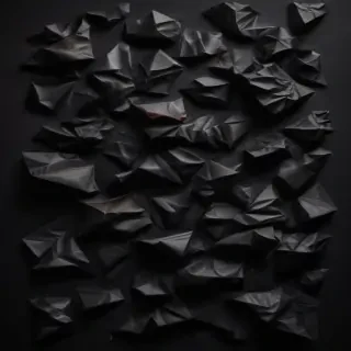 crumpled black paper