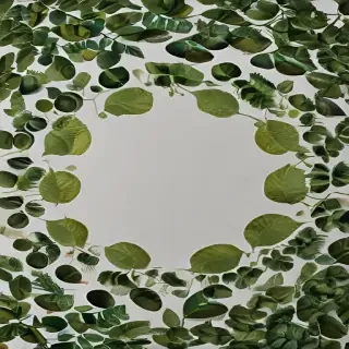 circle with leaves