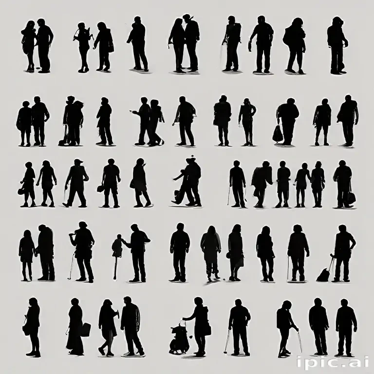 people silhouettes