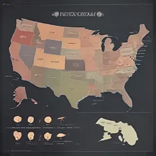 united states map with state names