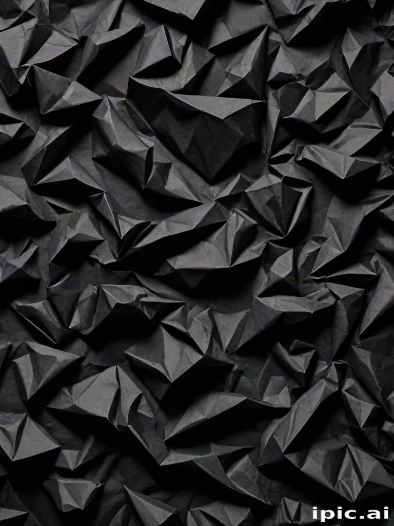 crumpled black paper