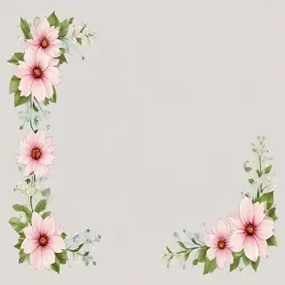 flower border transparent