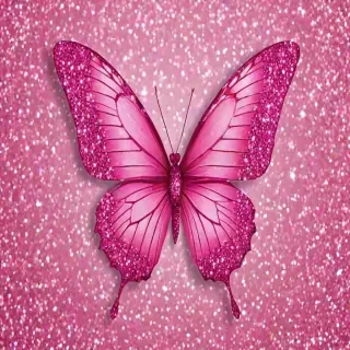 glitter pink butterfly wallpaper