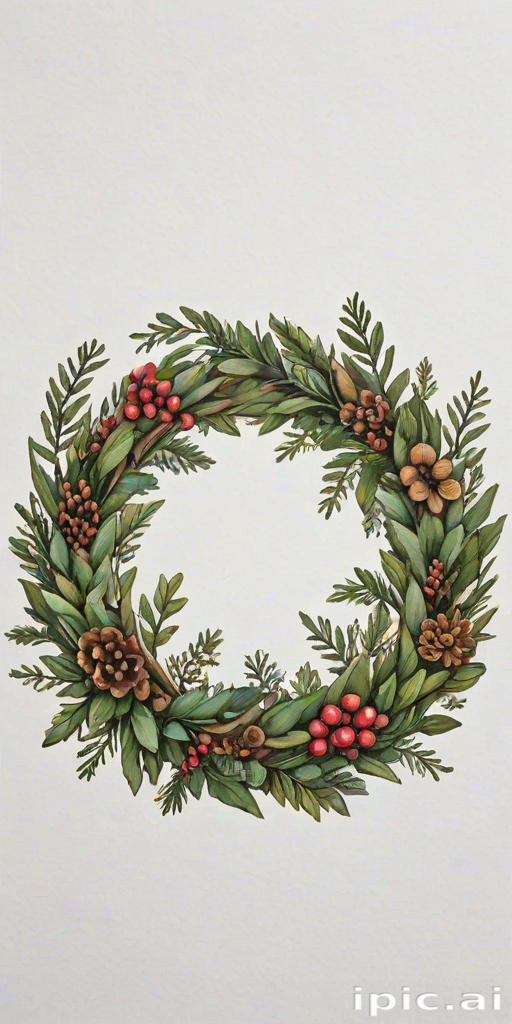 wreath drawing