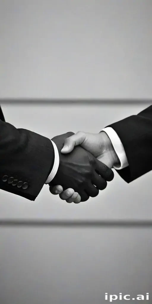 handshake black and white