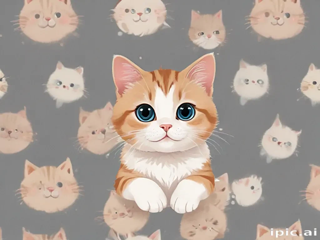 cute cat cartoon wallpaper