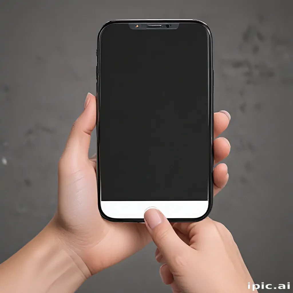 hand holding phone png