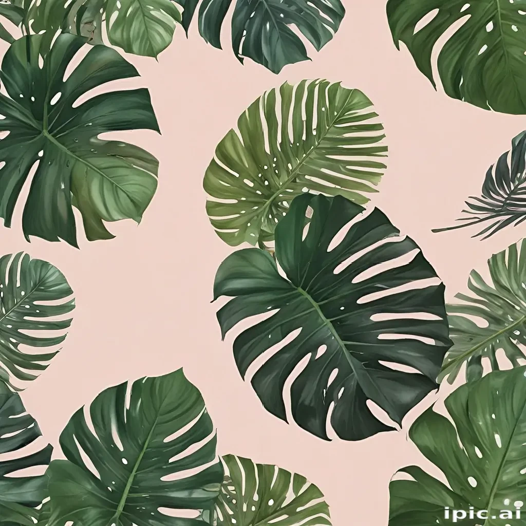 aesthetic monstera wallpaper