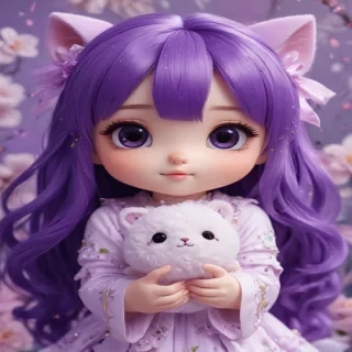 kawaii cute purple wallpaper