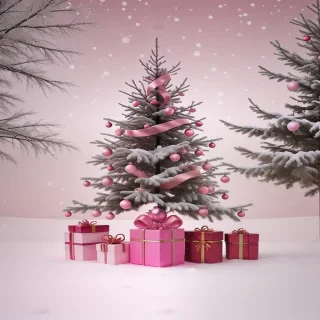 pink christmas desktop wallpaper