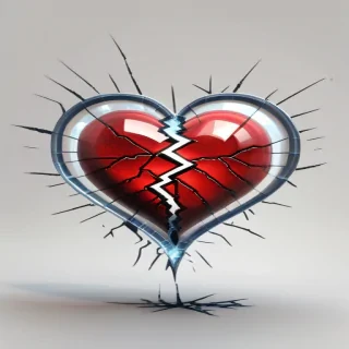 transparent broken heart