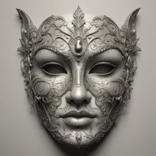 drawing of a mask