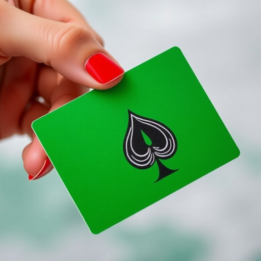 holding card