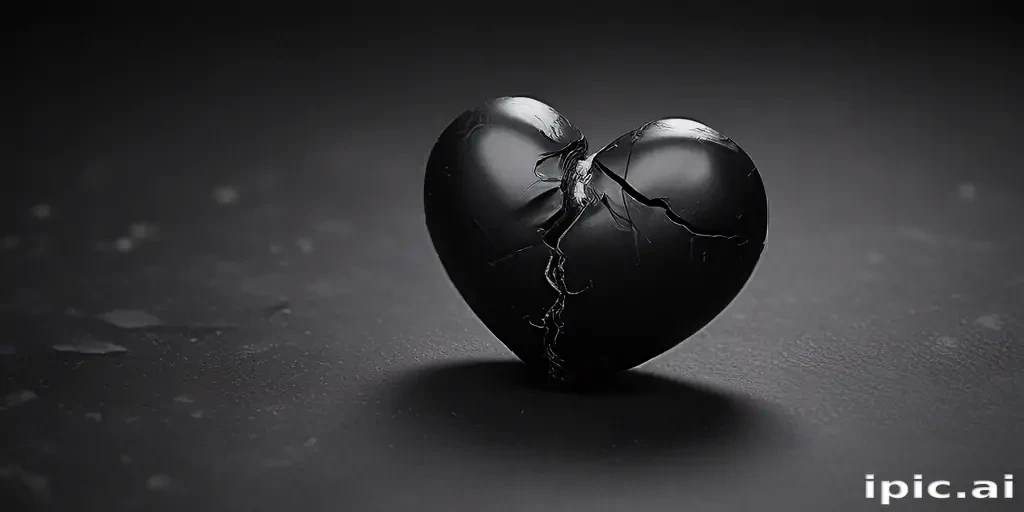 black broken heart