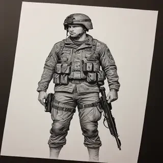 army drawing