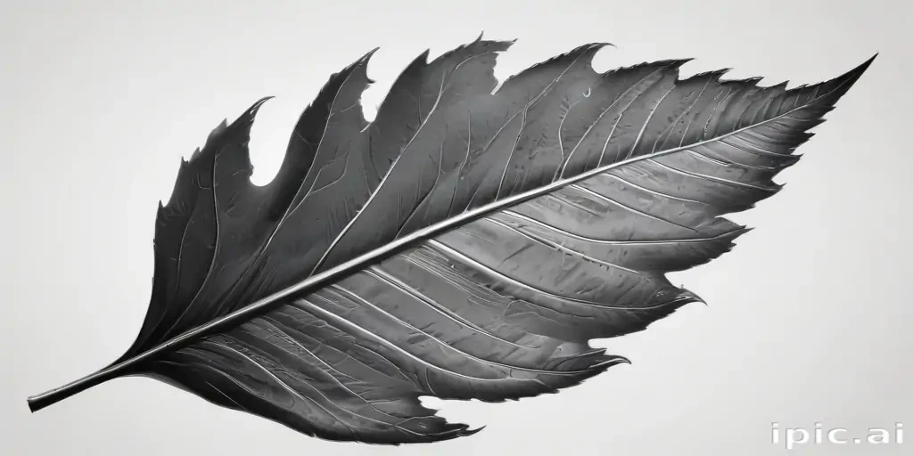 black and white clipart leaf