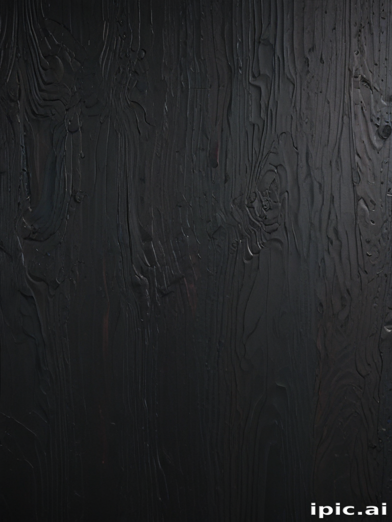 Textured Black Surface with Subtle Grain Patterns and Depth Variations