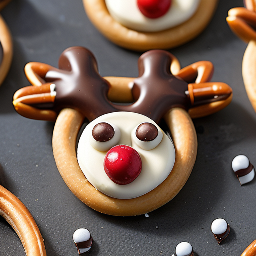 reindeer pretzels with hershey kisses