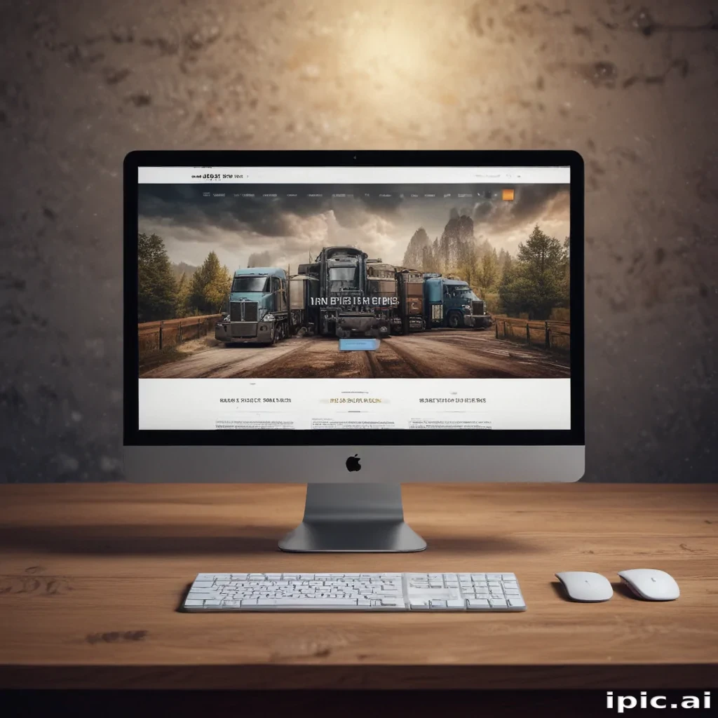 computer website mockup