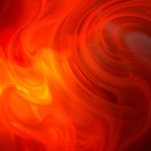 Create a vibrant abstract image filled with swirling shades of red, orange, and yellow, captured with a Canon EOS R5 using a 50mm lens at f/1.8, ISO 100, shutter speed 1/125s, with a soft-focus background and high dynamic range to enhance color depth and texture.