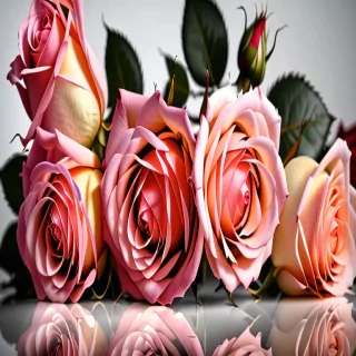 roses in background