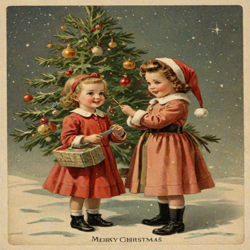 vintage merry christmas