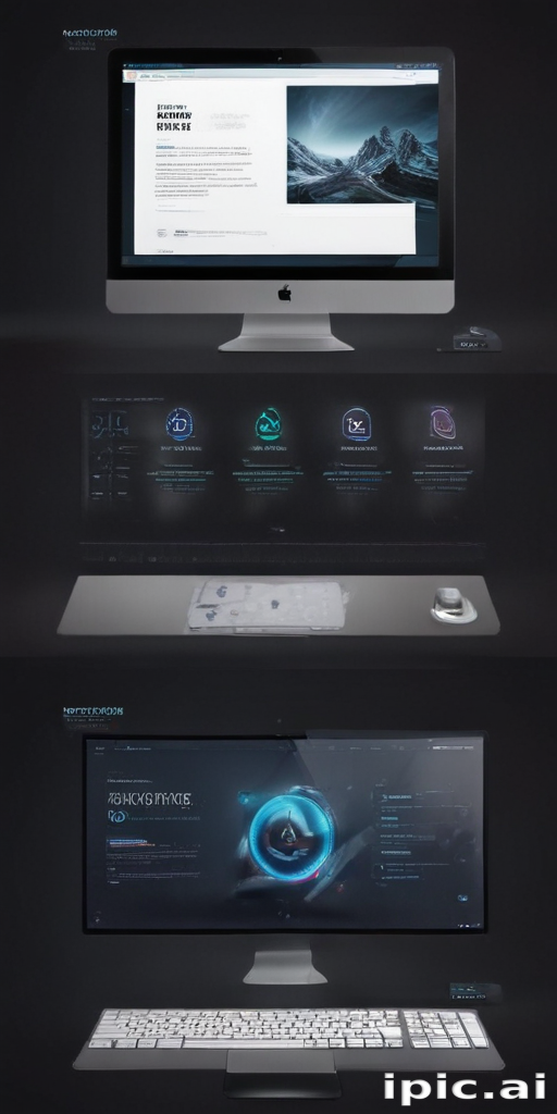 Futuristic Workspace Design Featuring Sleek Computer and Innovative ...
