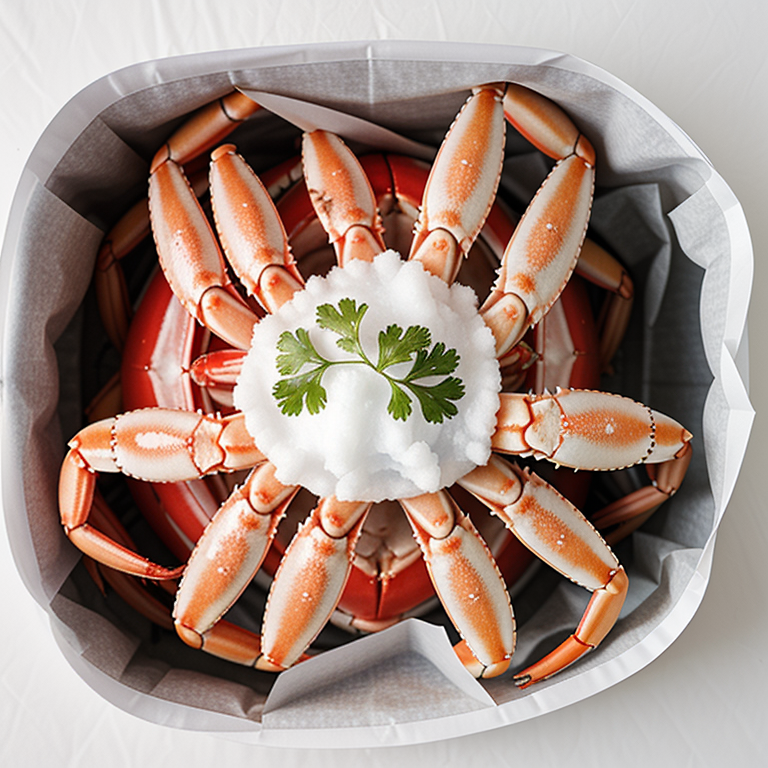 snow crab in a bag