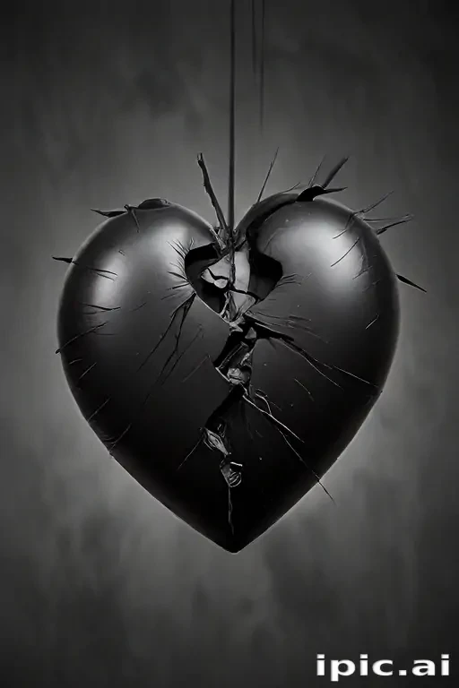 black broken heart