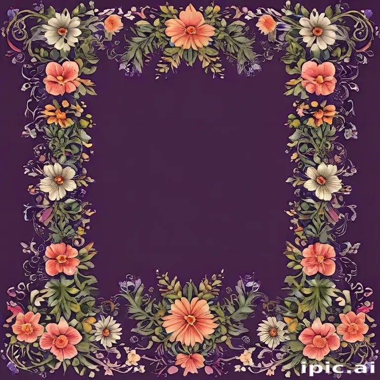 floral borders clipart