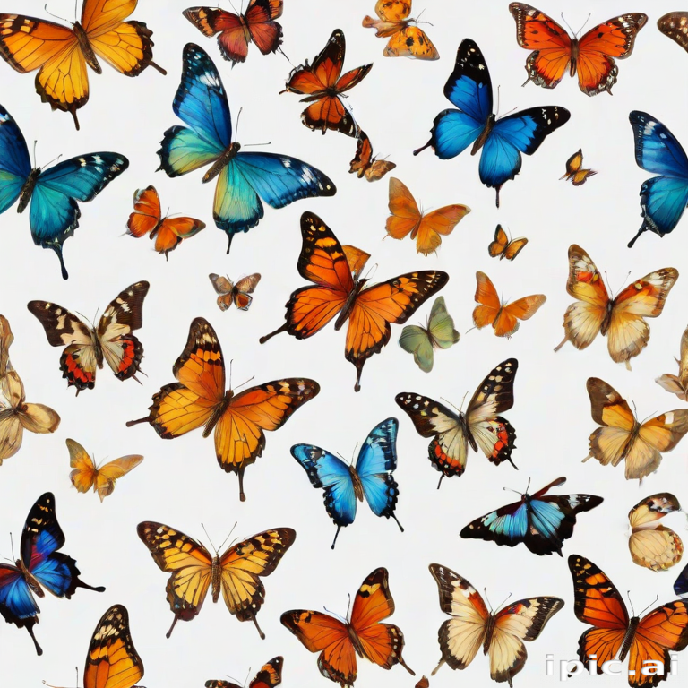 butterflies transparent background