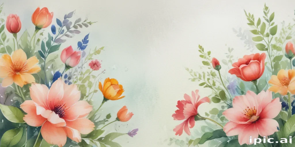 watercolor floral background
