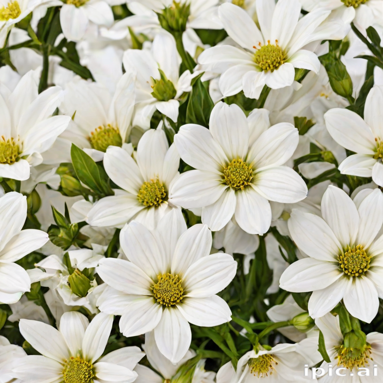 flowers white background