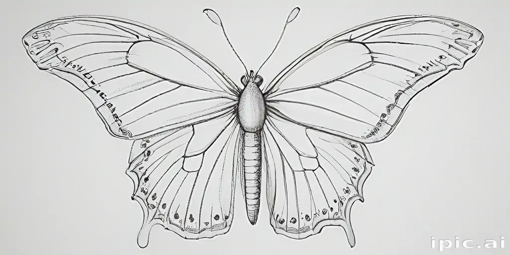 butterfly drawing outline