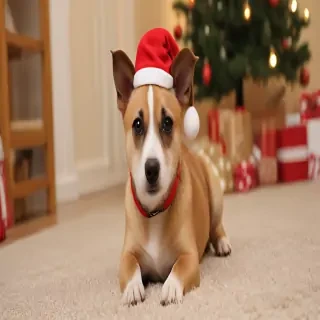 pictures of dogs christmas