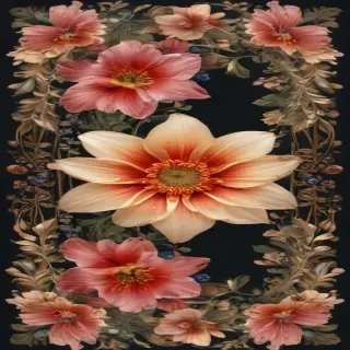 flower transparent border