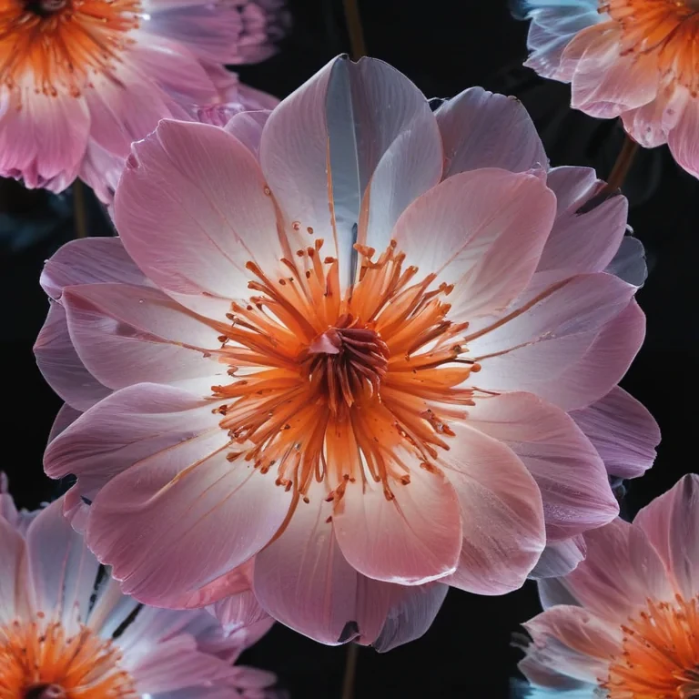 transparent flower outline