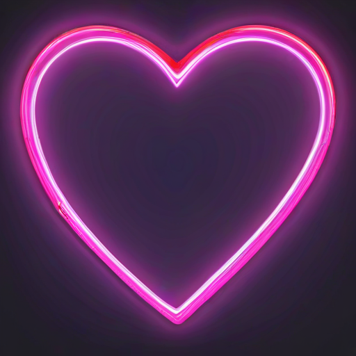 neon heart png