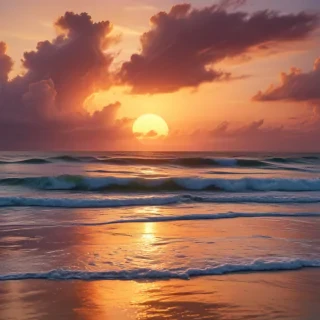 sunset on the beach backgrounds