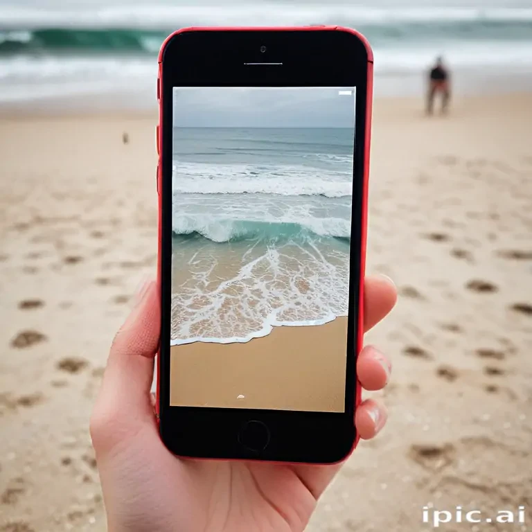 beach iphone