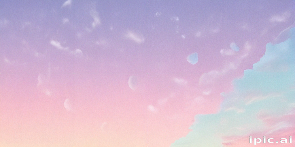 Dreamy Sky at Dusk with Soft Pastel Colors and Whimsical Clouds