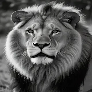 lion black and white pictures