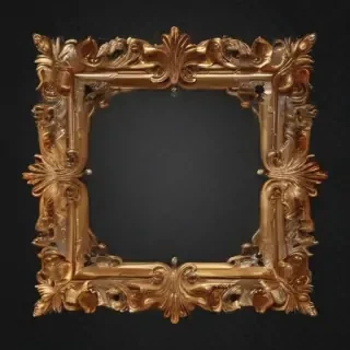 transparent background gold border