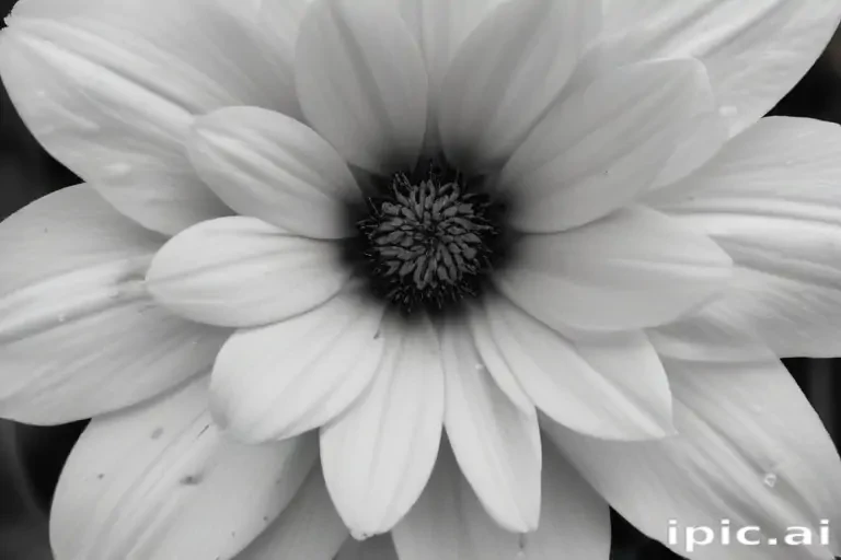 black and white flower