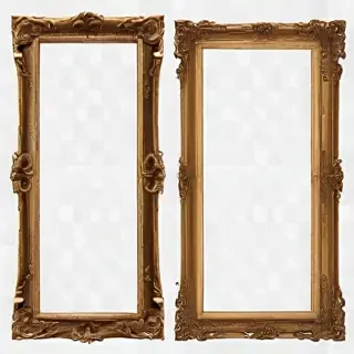 rectangle gold frame png