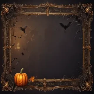halloween border transparent