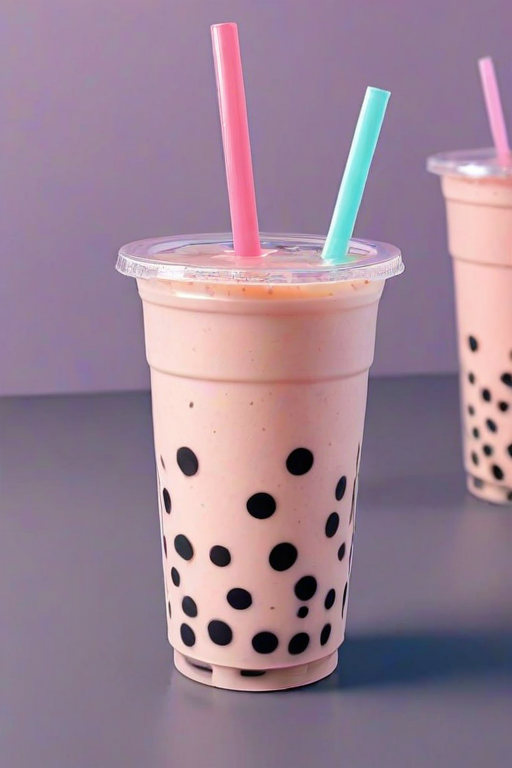 aesthetic boba tea background