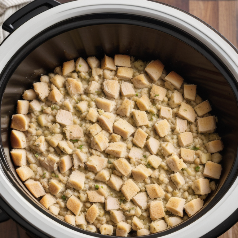 chicken stuffing crockpot 4 ingredients