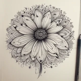 flower doodle art